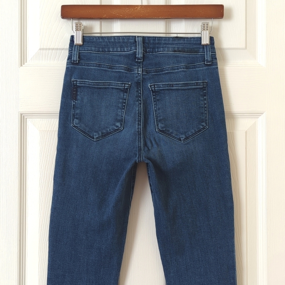 Paige Hoxton Classic Medium Wash High Waisted Ankle Cropped Skinny Jeans 24 - Picture 5 of 14